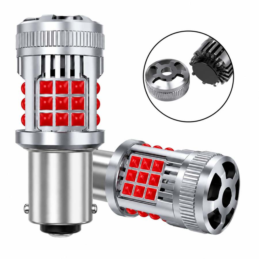 Focos Led 1141 36 Hiperled Canbus Rojo Con Ventilador Y Estrobo