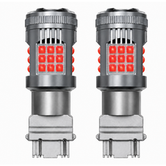 Focos Led 3157 36 Hiperled Canbus Rojo Con Ventilador Y Estrobo