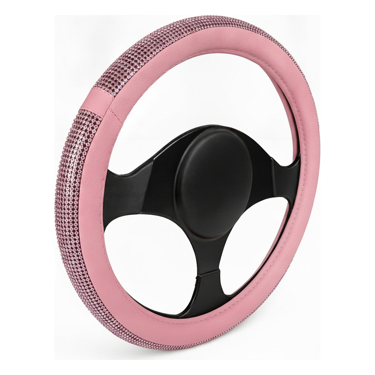 Cubrevolante Piedras Diamante Vinipiel Rosa