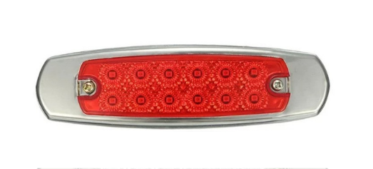 Plafon Lateral 12 Led Rojo C/estrobo
