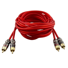 Cable Rca 3 Mts 100% Cobre Conector De Metal Rock Series