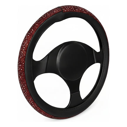 Cubrevolante Piedras Diamante Vinipiel Rojo