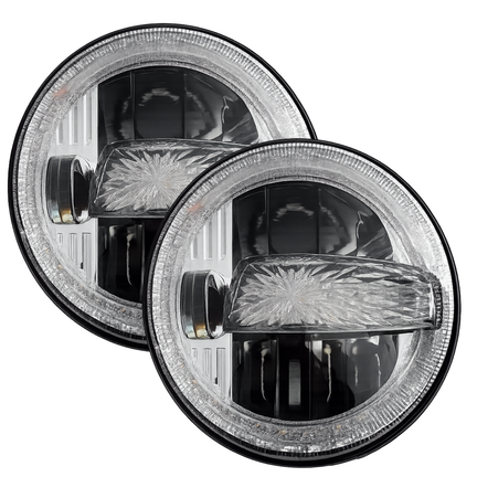 Faro Unidad Led Principal Redondo 7" Imloya Drl Blanco/ambar Luz Blanca Pro-3001