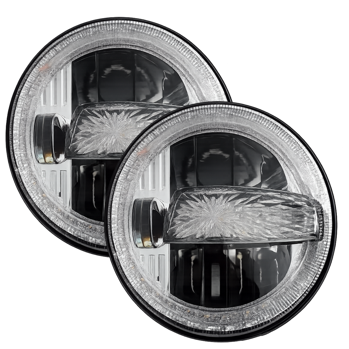 Faro Unidad Led Principal Redondo 7" Imloya Drl Blanco/ambar Luz Blanca Pro-3001