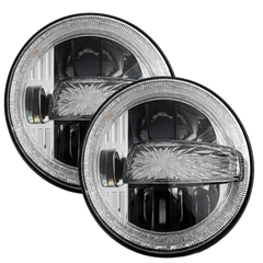 Faro Unidad Led Principal Redondo 7" Imloya Drl Blanco/ambar Luz Blanca Pro-3001