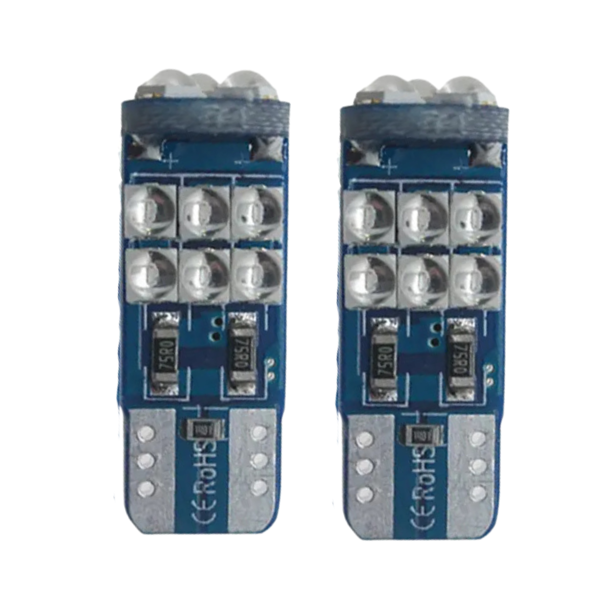 Focos Led T10 Pellizco 15 Led Canbus Azul