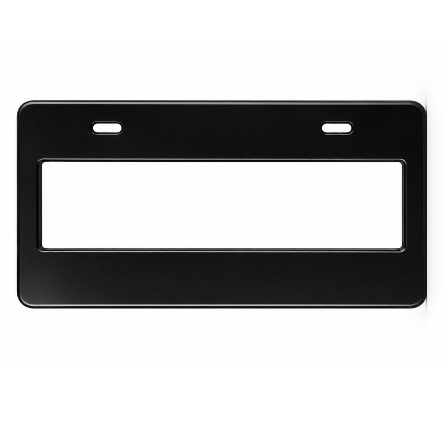 Portaplaca Universal Ancho Negro De Plastico Par