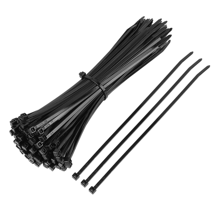 Cincho Plastico Negro 25cm Bolsa 100pzas