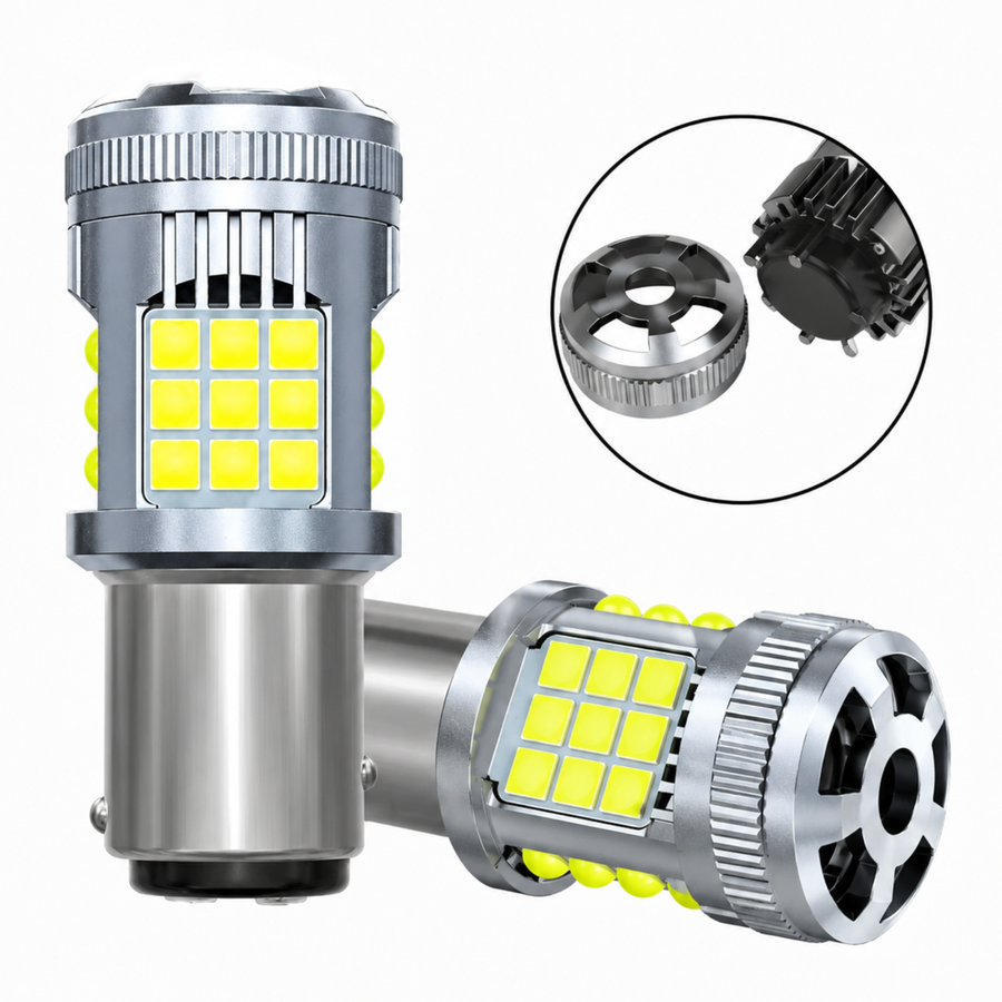 Focos Led 1034/1157 36 Hiperled Canbus Blanco Con Ventilador