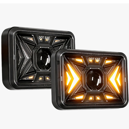 Faro Unidad Led Principal 4x6" Imloya Drl Blanco/ambar Luz Blanca Pro-3004