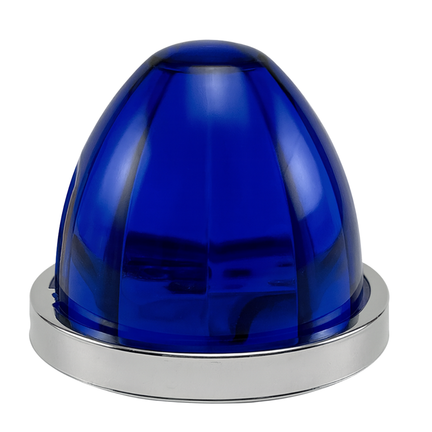 Plafon Tipo Watermelon Led Vidrio Haz Luz Frontal Azul Con Estrobo 2 Pza