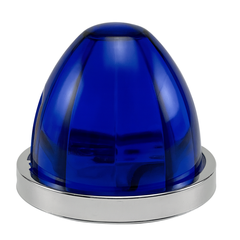 Plafon Tipo Watermelon Led Vidrio Haz Luz Frontal Azul Con Estrobo 2 Pza