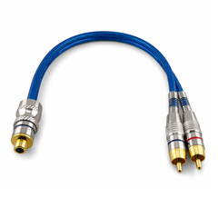 Cable Y Rca 2 Machos 1 Hembra Conector De Metal Rock Series