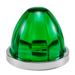 Plafon Tipo Watermelon Led Vidrio Haz Luz Frontal Verde Con Estrobo 2 Pza