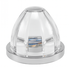 Plafon Tipo Watermelon Led Vidrio Haz Luz Frontal Azul/ambar Con Estrobo 2 Pza