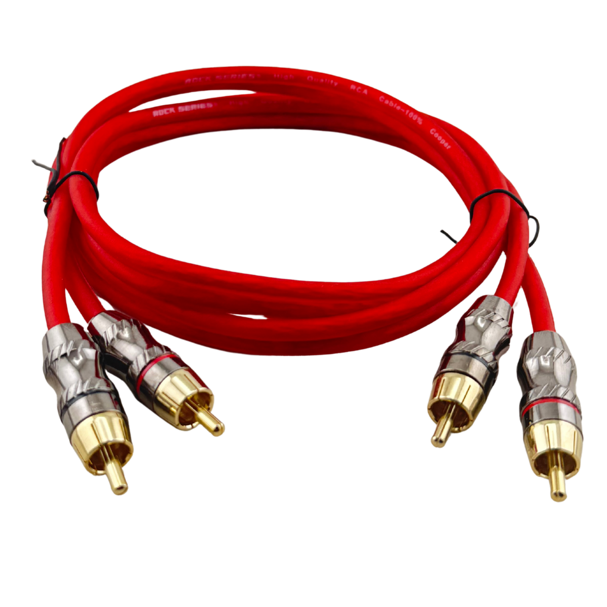 Cable Rca 1 Mt 100% Cobre Conector De Metal Rock Series