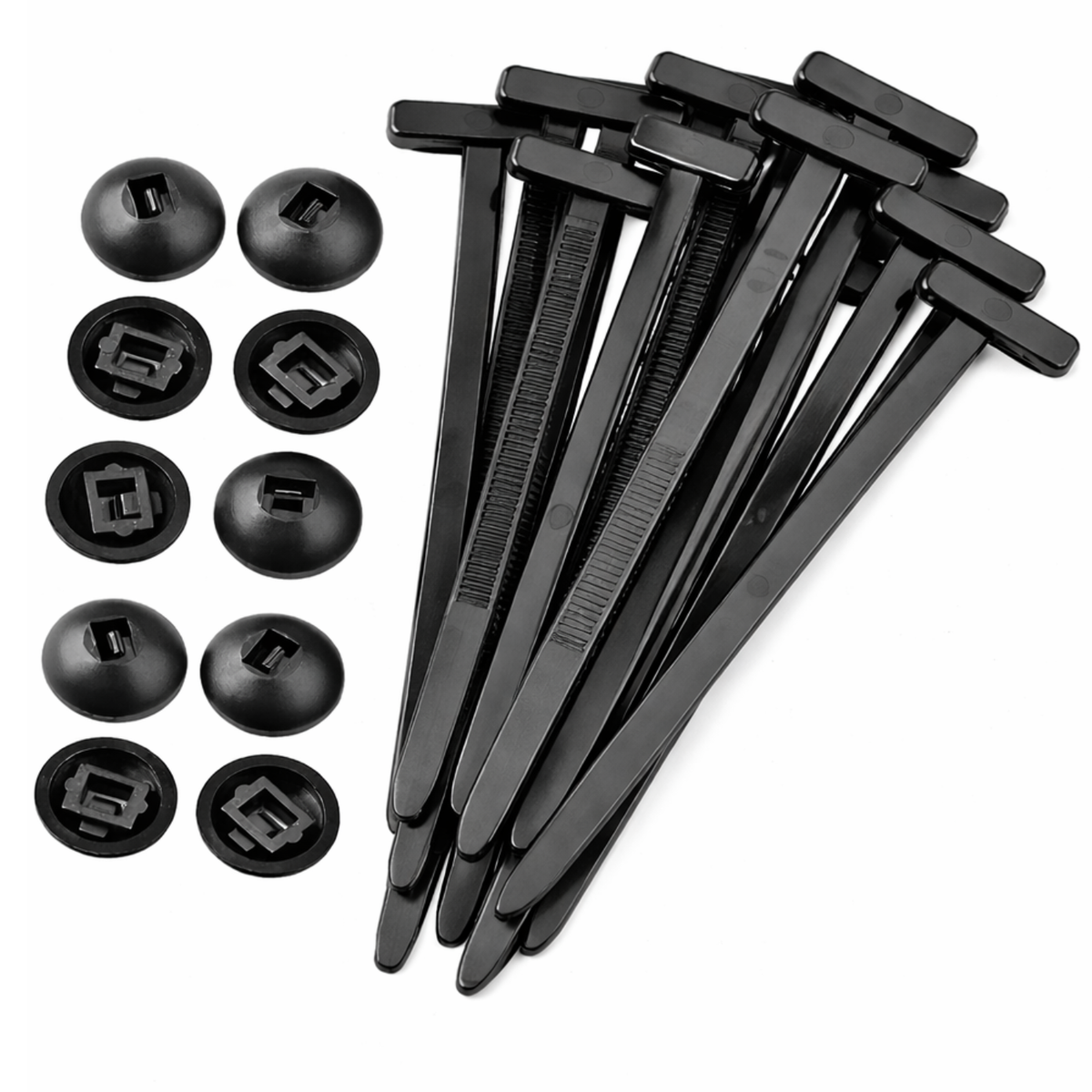 Cincho Sujeta Partes Negro Bolsa 100pza