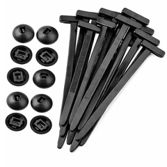 Cincho Sujeta Partes Negro Bolsa 100pza