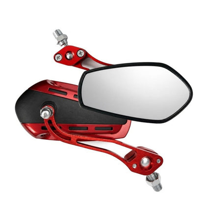 Espejos P/moto Deportivos Iron Racing Riel Negro/rojo