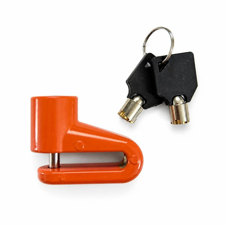 Candado De Disco P/moto Naranja Neon